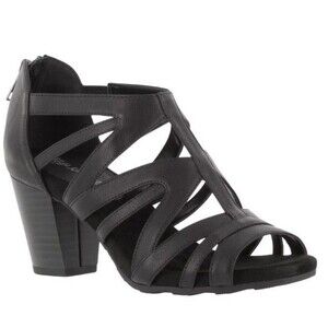 NEW! Women's Easy Street Amaze Heeled Sandals, Black, 7M
